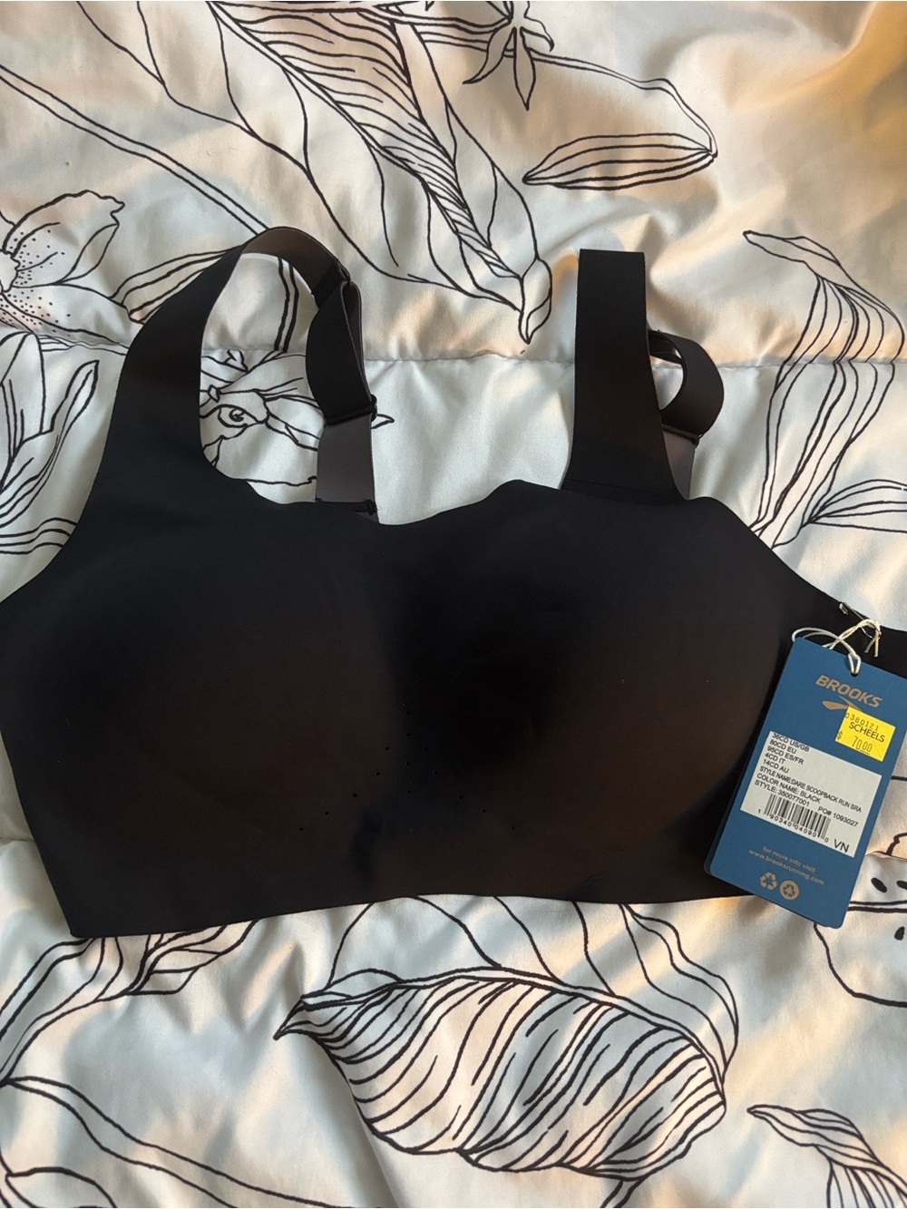 Brooks Black Seamless High-Support Sports Bra